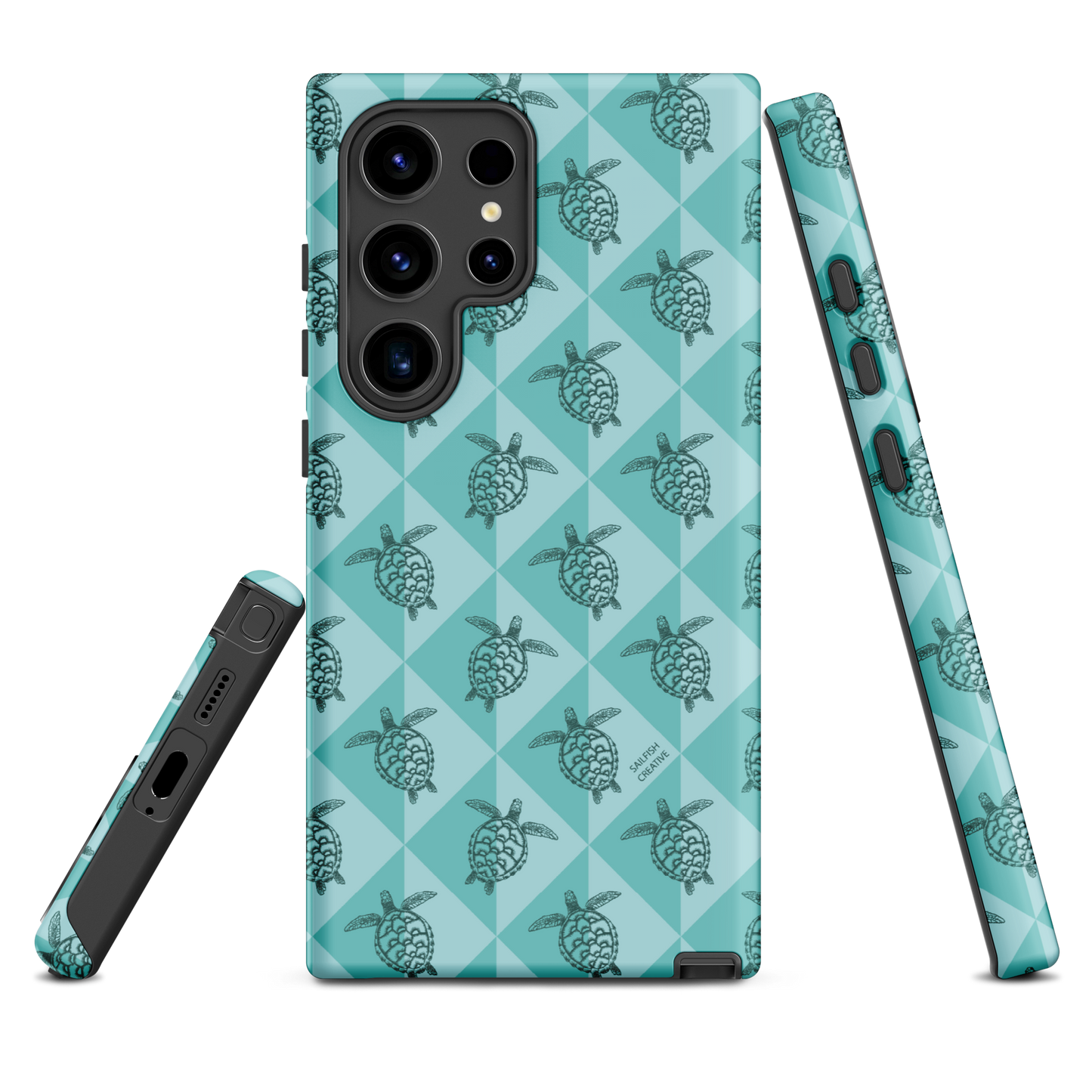 Samsung Phone Case - Turtle Diamonds Teal