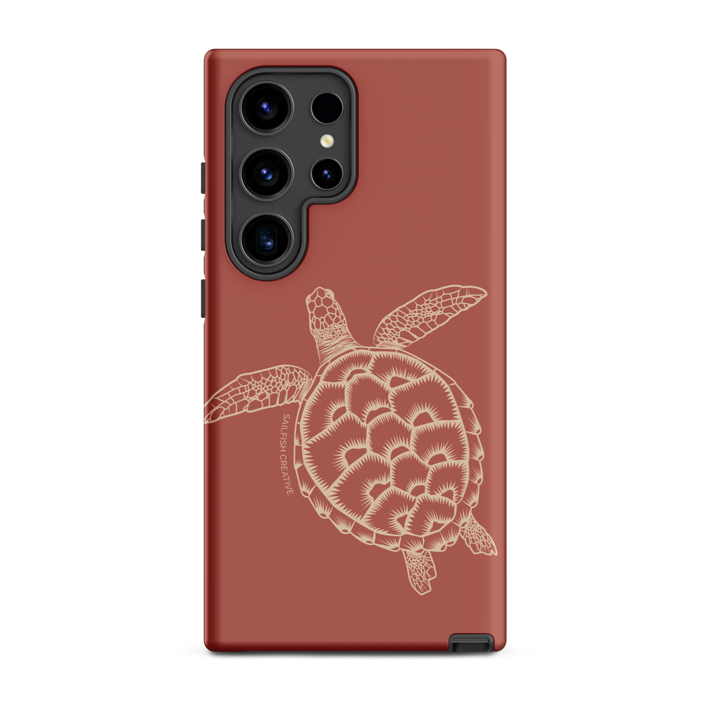 Samsung Phone Case -  Turtle Outline Rusty Coral