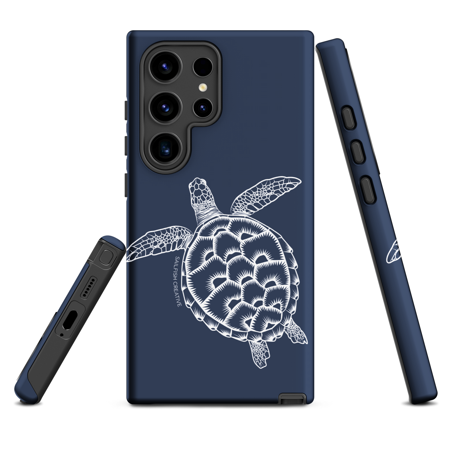 Samsung Phone Case -  Turtle Outline Navy