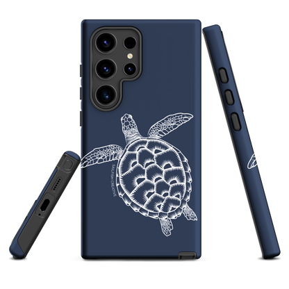 Samsung Phone Case -  Turtle Outline Navy