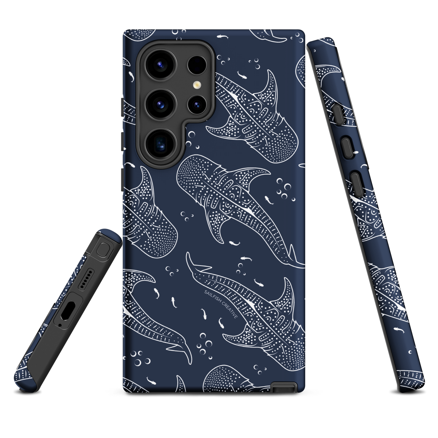 Samsung Phone Case - Whale Sharks Pattern Navy