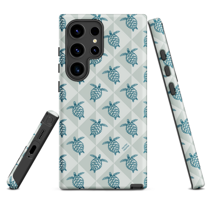Samsung Phone Case -  Turtle Diamonds Coastal Storm