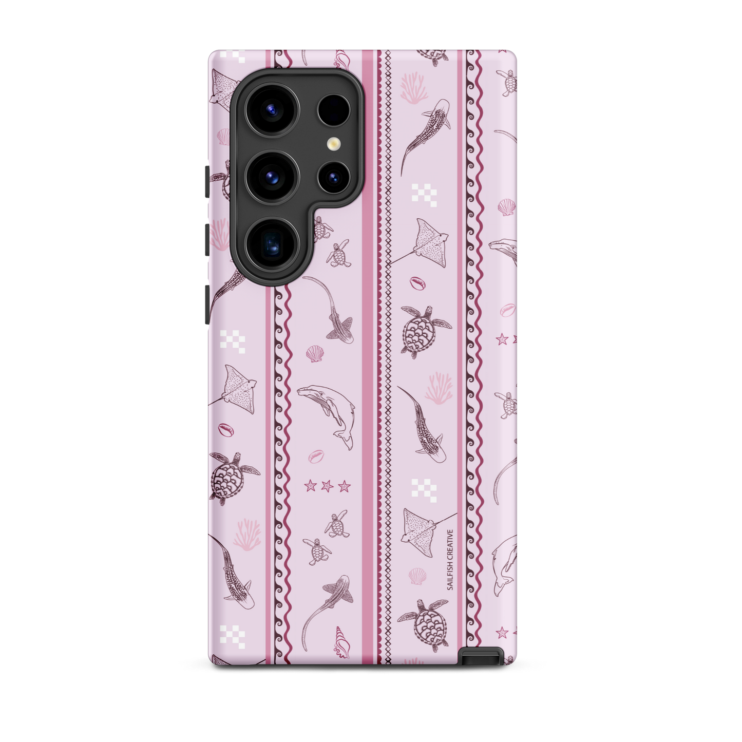 Samsung Phone Case - Orchid Candy Stripes