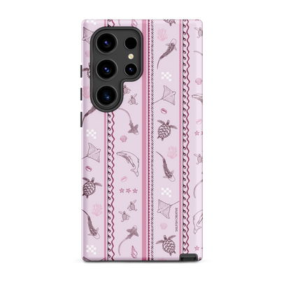 Samsung Phone Case - Orchid Candy Stripes