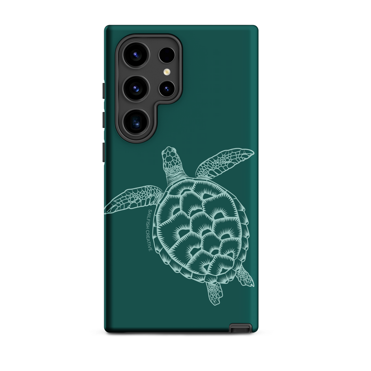 Samsung Phone Case -  Turtle Outline Emerald