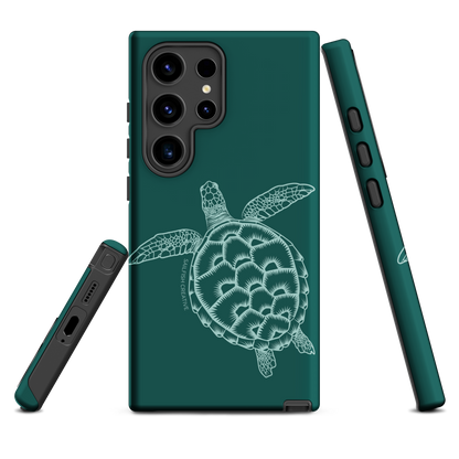 Samsung Phone Case -  Turtle Outline Emerald