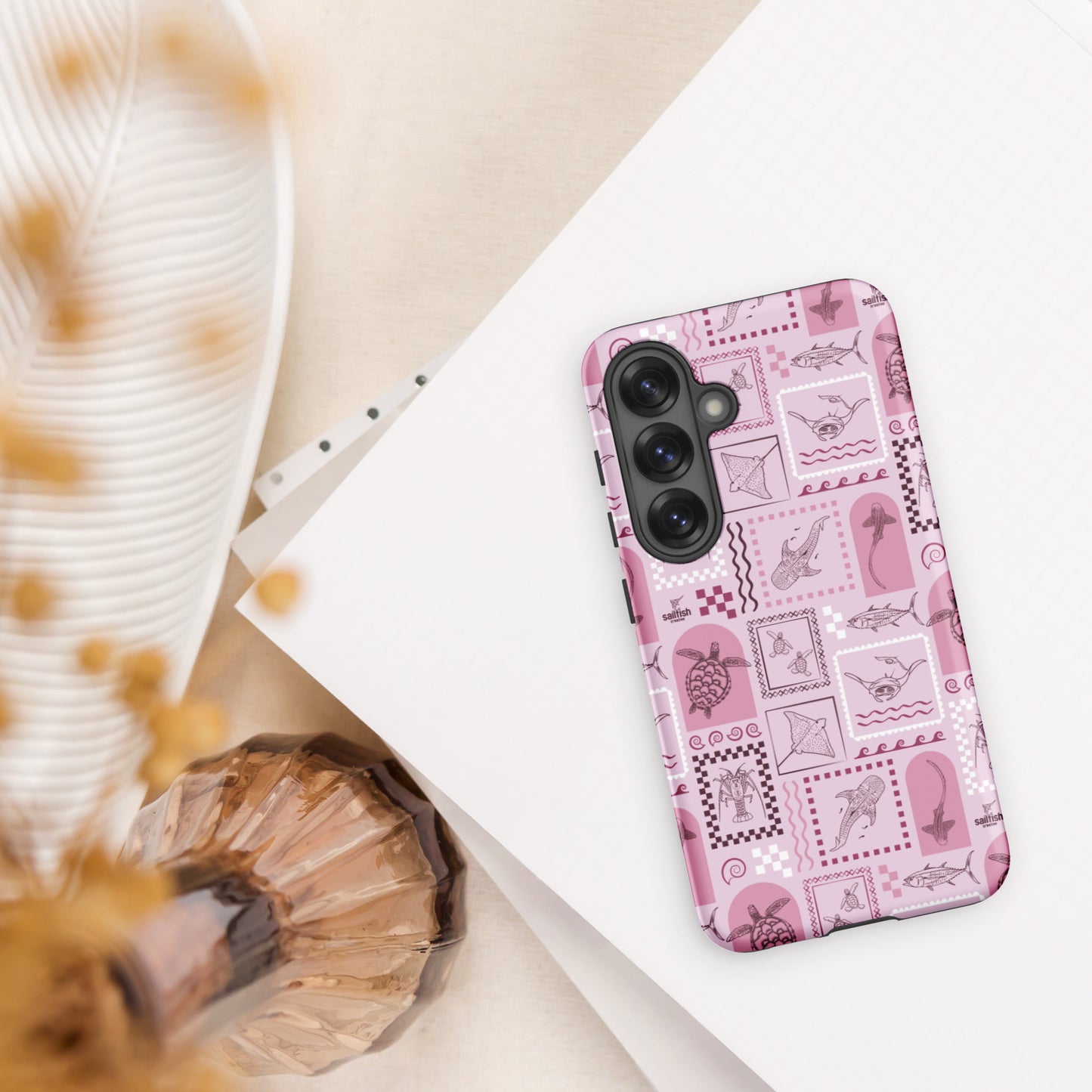 Samsung Tough Case - Arches Print Orchid