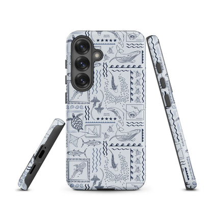 Samsung Tough Case - Busy Print Overcast Blue