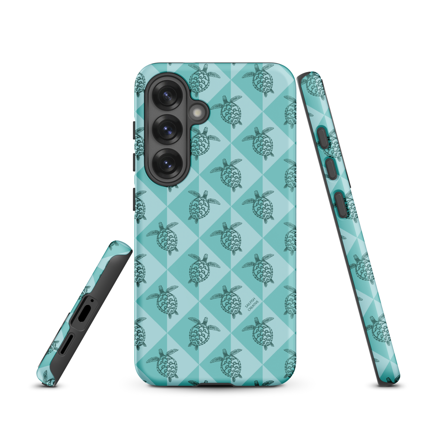 Samsung Phone Case - Turtle Diamonds Teal
