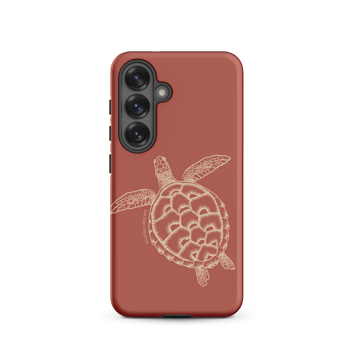 Samsung Phone Case -  Turtle Outline Rusty Coral
