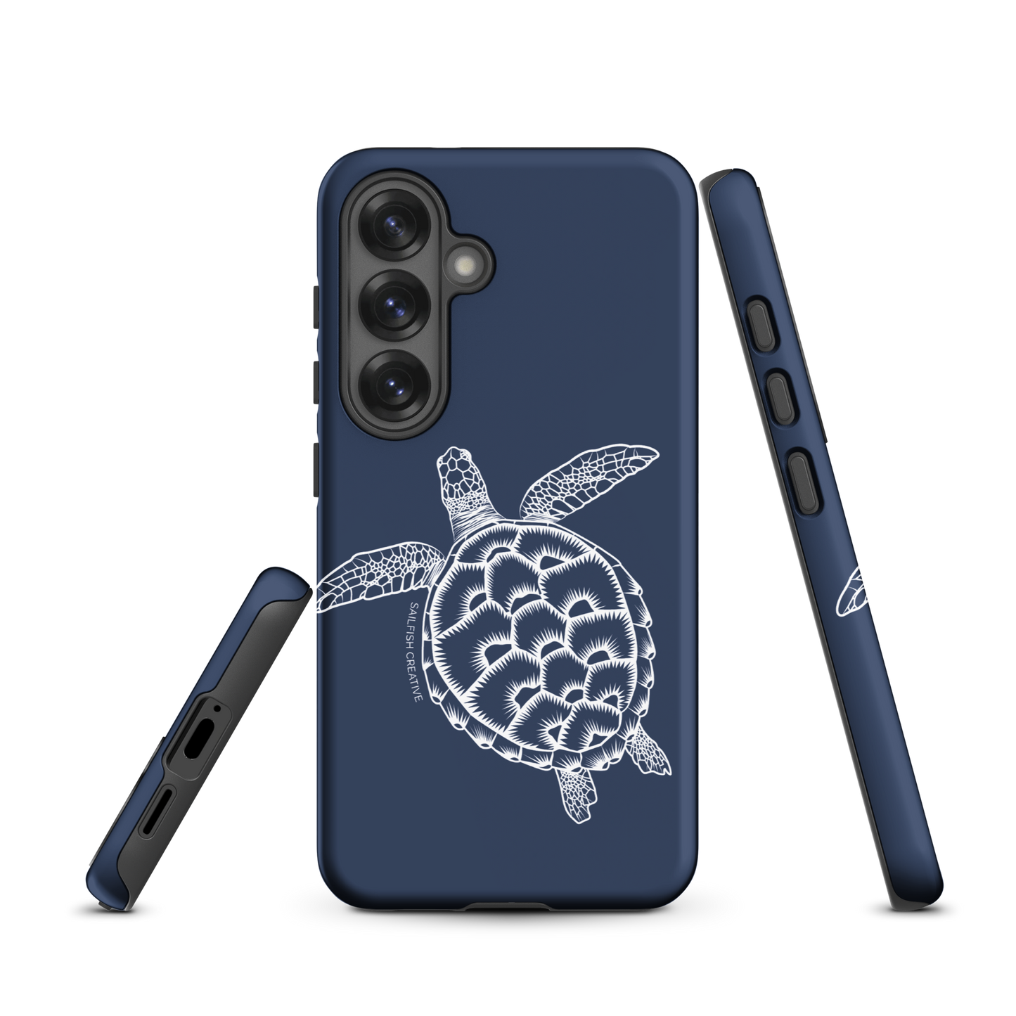 Samsung Phone Case -  Turtle Outline Navy