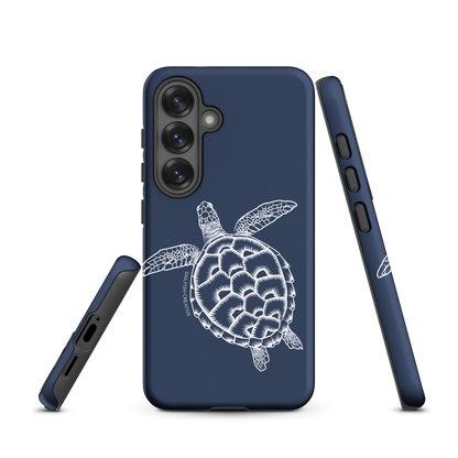 Samsung Phone Case -  Turtle Outline Navy