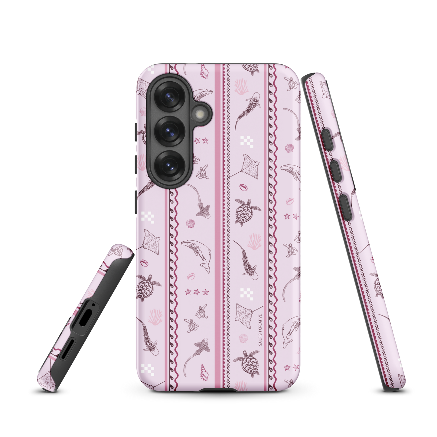 Samsung Phone Case - Orchid Candy Stripes