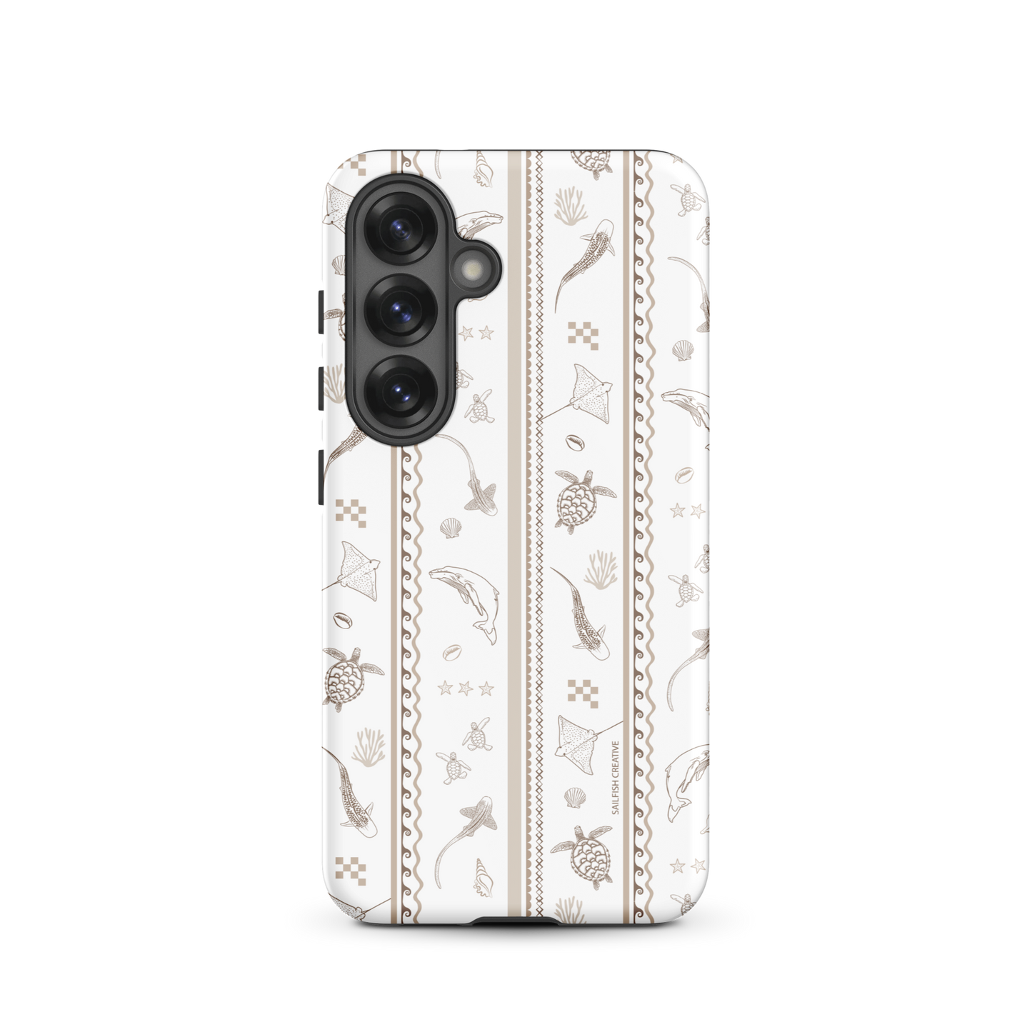 Samsung Phone Case -  Candy Stripes Beige
