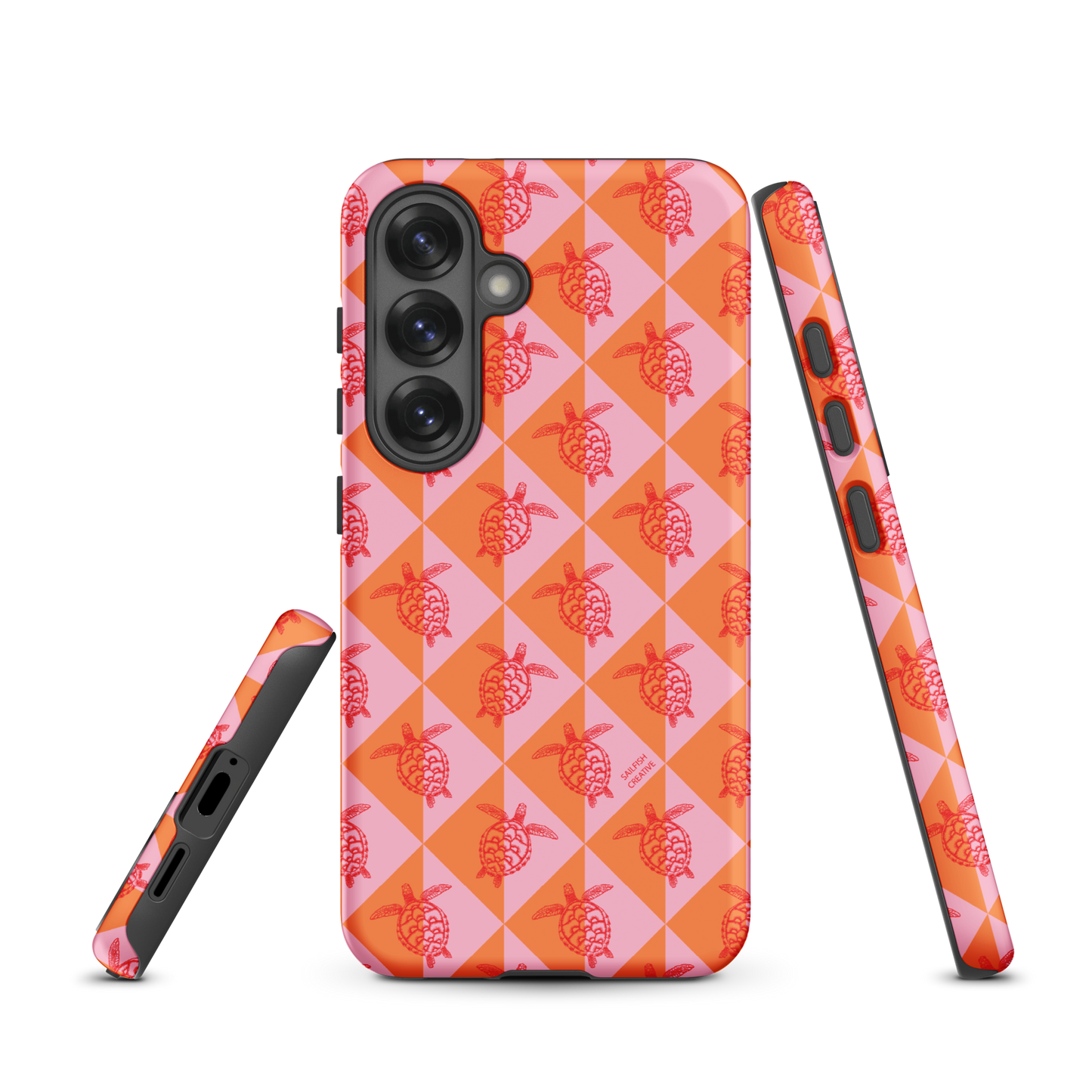 Samsung Phone Case -  Turtle Diamonds Candy Sunset