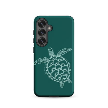 Samsung Phone Case -  Turtle Outline Emerald