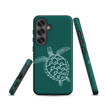 Samsung Phone Case -  Turtle Outline Emerald