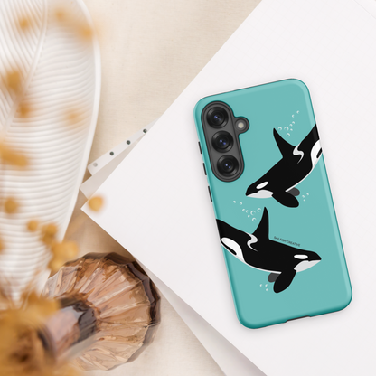 Samsung Phone Case - Orcas Blue
