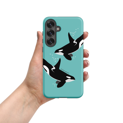 Samsung Phone Case - Orcas Blue