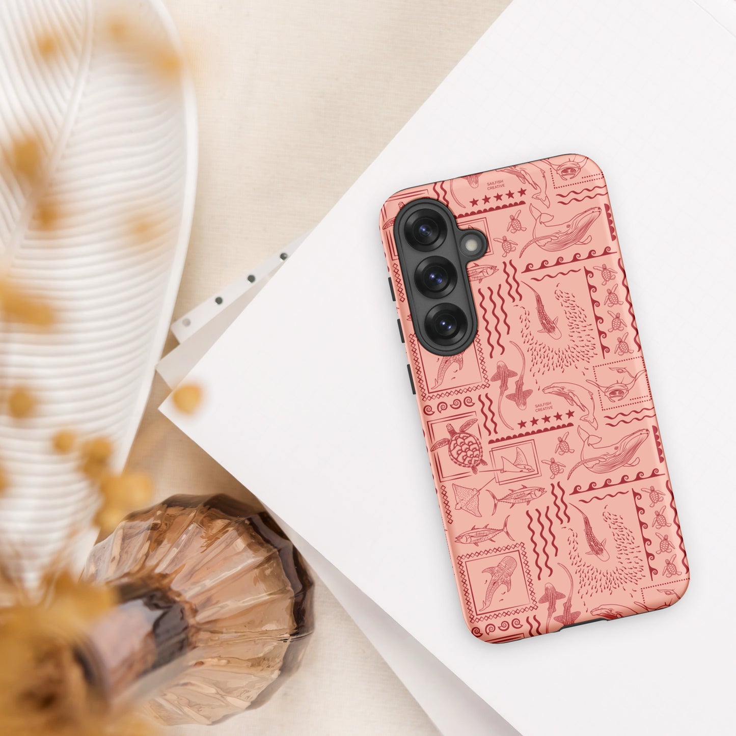 Samsung Tough Case - Busy Print Coral