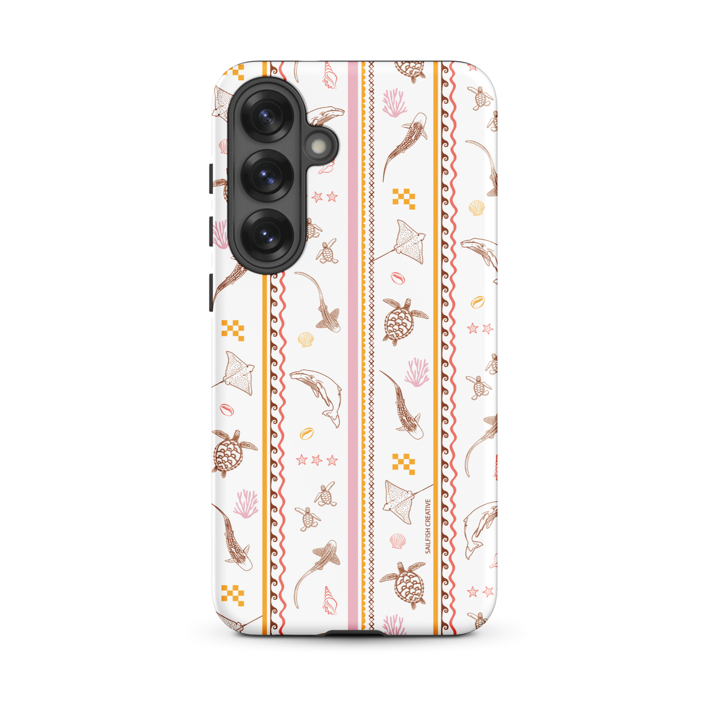 Samsung Phone Case - Candy Stripes on White