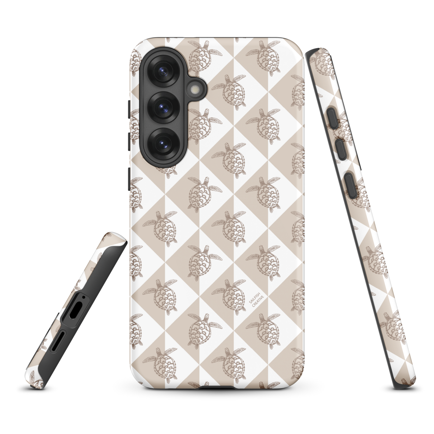 Samsung Phone Case - Turtle Diamonds Neutral