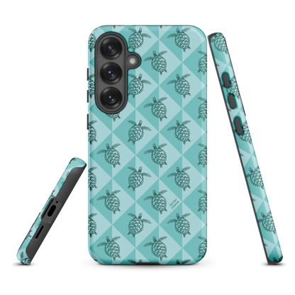 Samsung Phone Case - Turtle Diamonds Teal