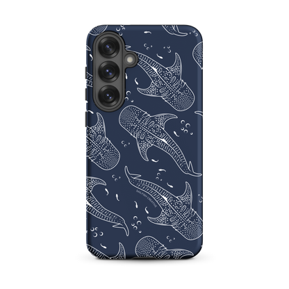 Samsung Phone Case - Whale Sharks Pattern Navy
