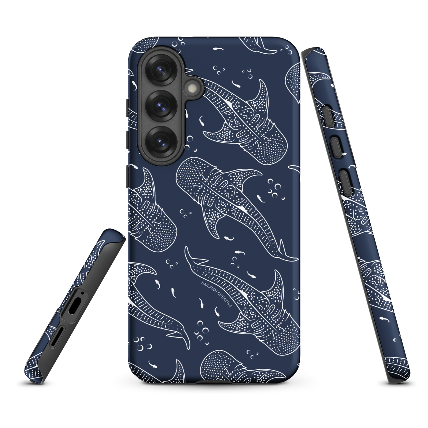 Samsung Phone Case - Whale Sharks Pattern Navy