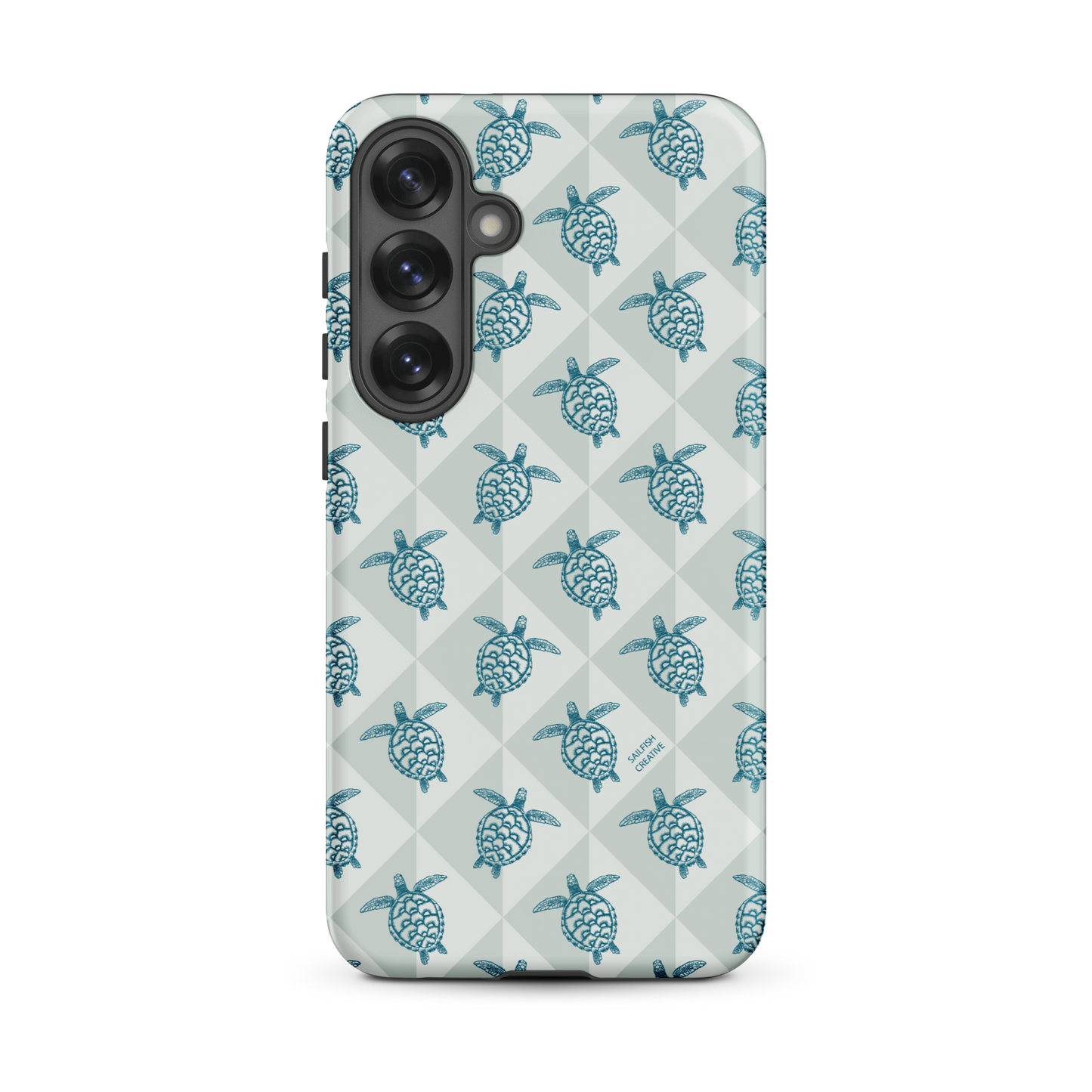 Samsung Phone Case -  Turtle Diamonds Coastal Storm