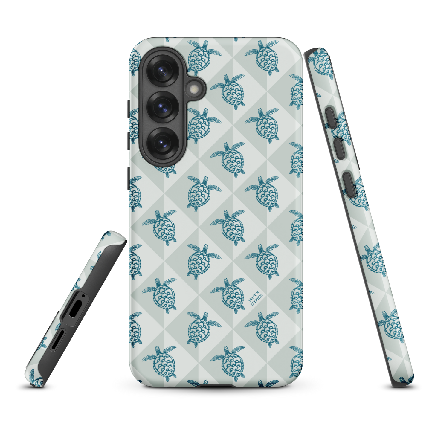 Samsung Phone Case -  Turtle Diamonds Coastal Storm