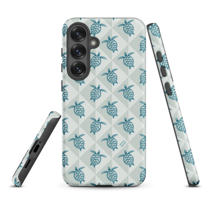 Samsung Phone Case -  Turtle Diamonds Coastal Storm