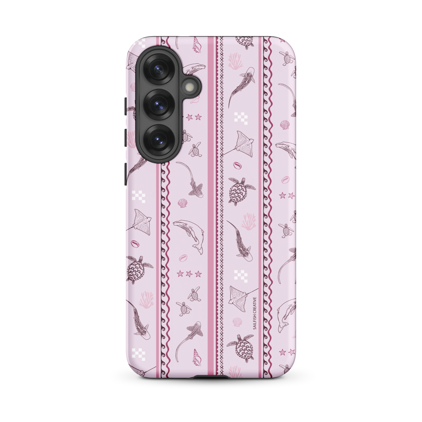 Samsung Phone Case - Orchid Candy Stripes