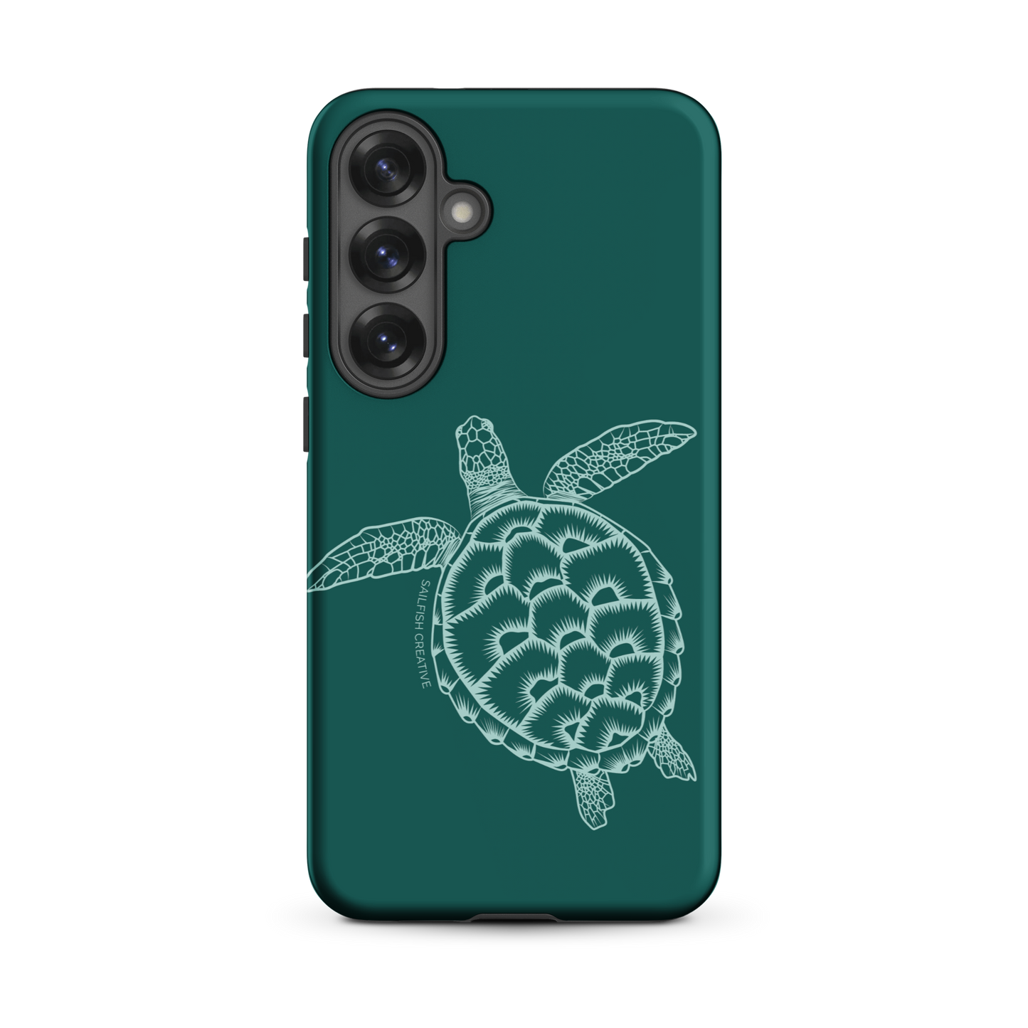 Samsung Phone Case -  Turtle Outline Emerald