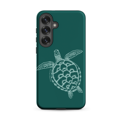 Samsung Phone Case -  Turtle Outline Emerald