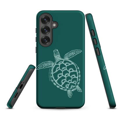 Samsung Phone Case -  Turtle Outline Emerald