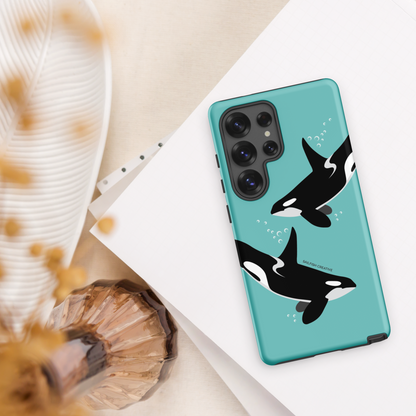 Samsung Phone Case - Orcas Blue