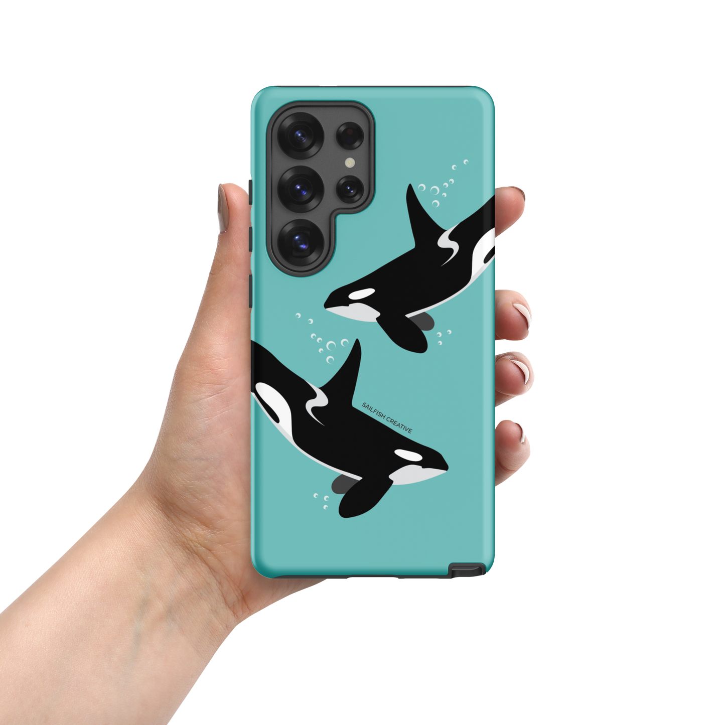 Samsung Phone Case - Orcas Blue