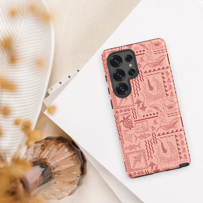 Samsung Tough Case - Busy Print Coral
