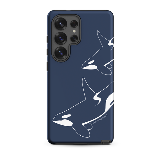 Samsung Phone Case -  Orca Outline Navy