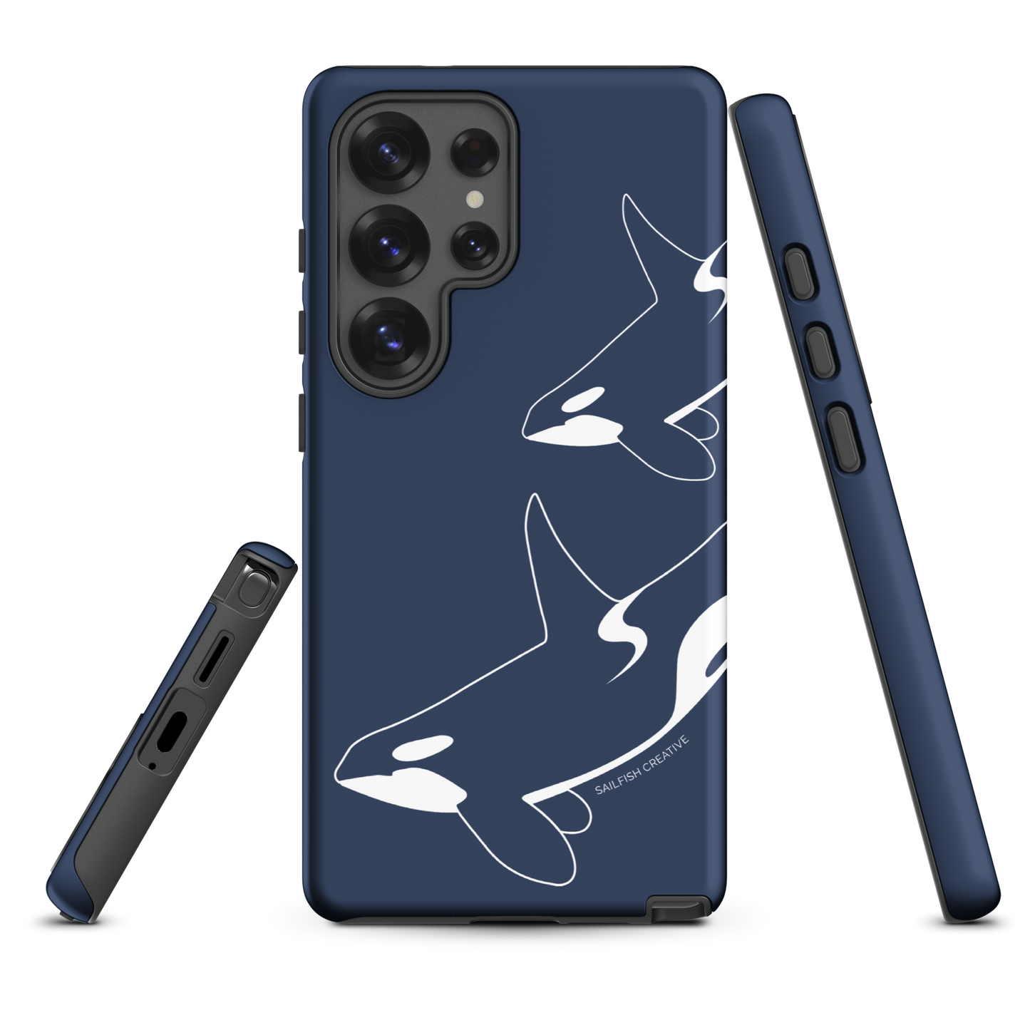 Samsung Phone Case -  Orca Outline Navy