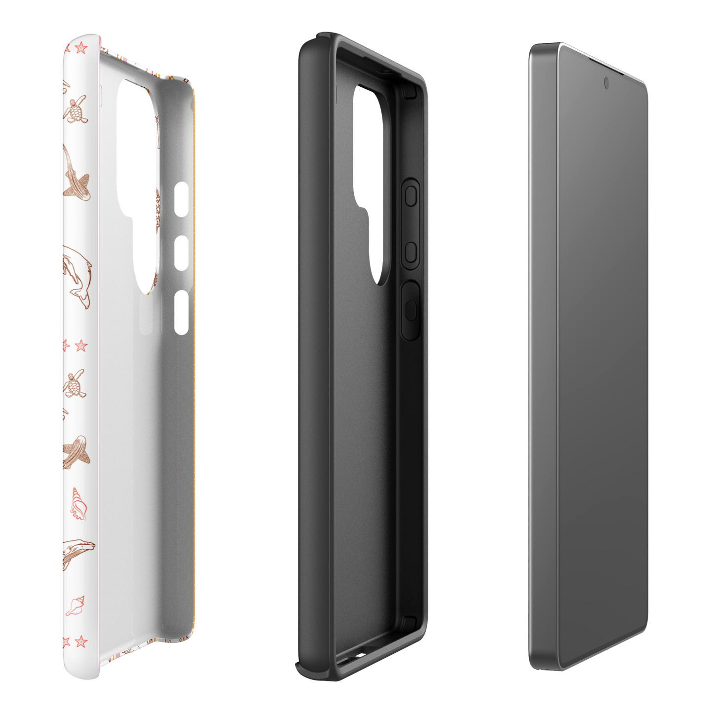 Samsung Phone Case - Candy Stripes on White