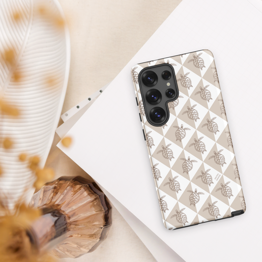 Samsung Phone Case - Turtle Diamonds Neutral