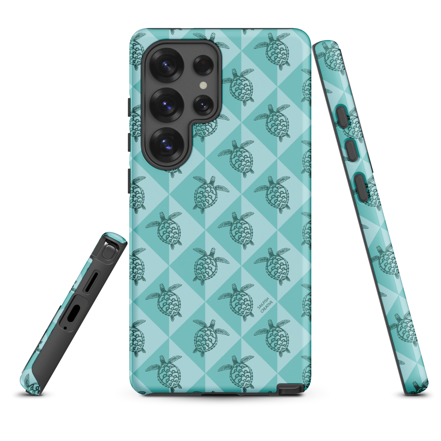 Samsung Phone Case - Turtle Diamonds Teal