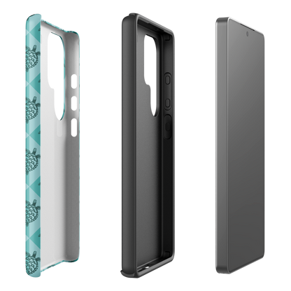 Samsung Phone Case - Turtle Diamonds Teal