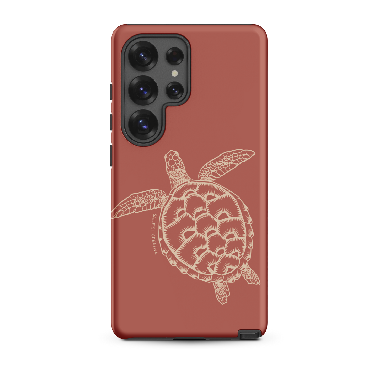 Samsung Phone Case -  Turtle Outline Rusty Coral