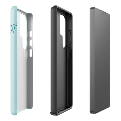 Samsung Phone Case -  Whale Sharks Outline Teal