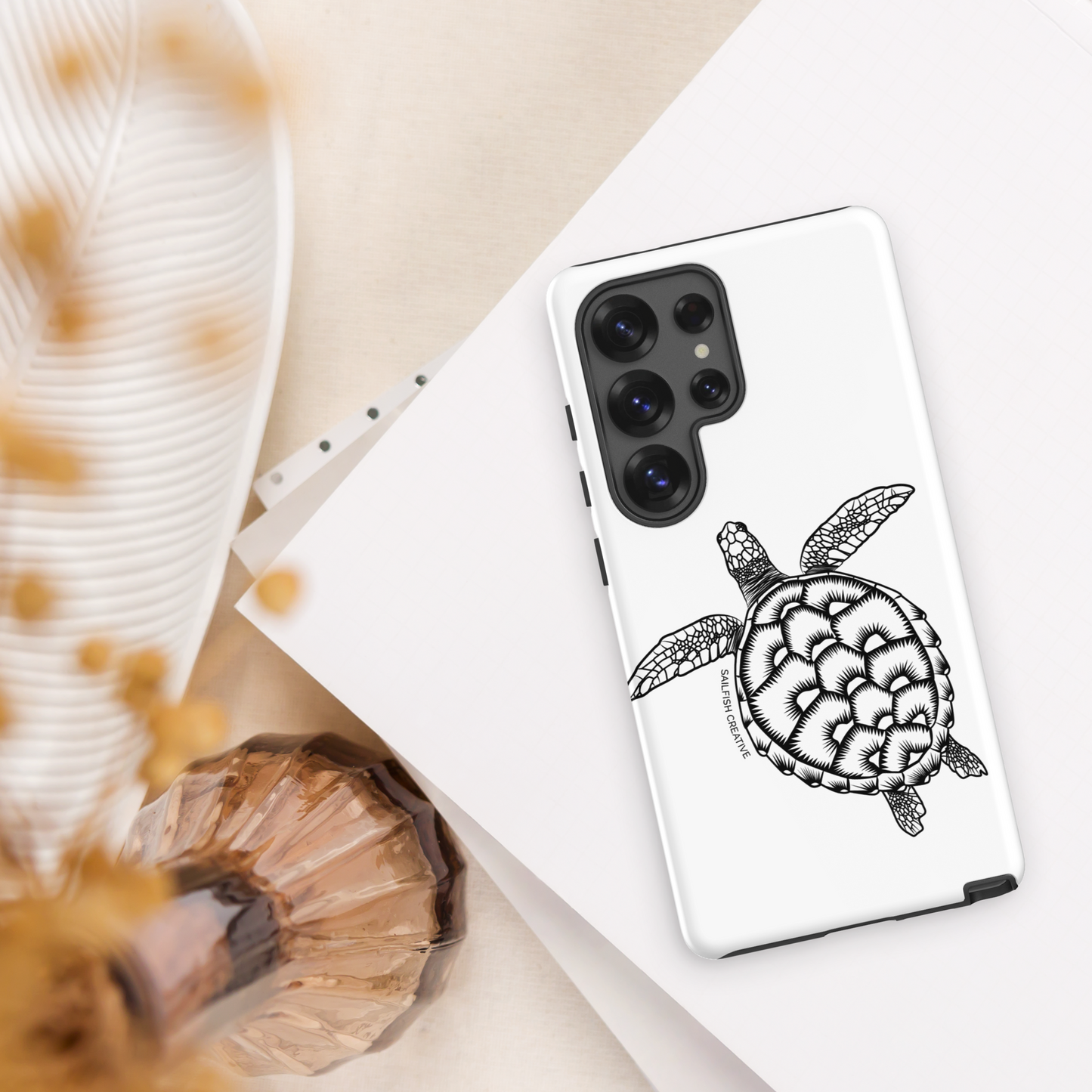 Samsung Phone Case - Turtle Outline