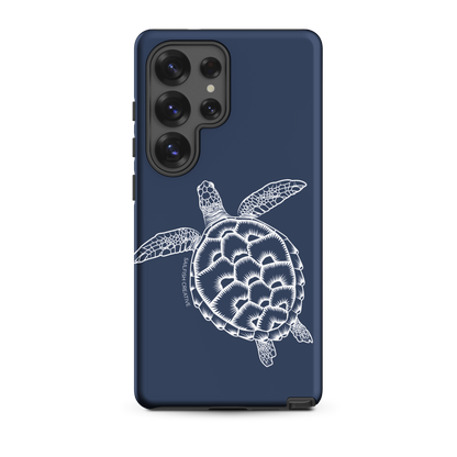 Samsung Phone Case -  Turtle Outline Navy