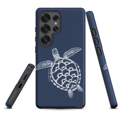 Samsung Phone Case -  Turtle Outline Navy